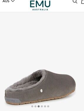 EMU AUSTRALIA NWOT Monch Slippers /Mules - Charcoal - W5 /M4